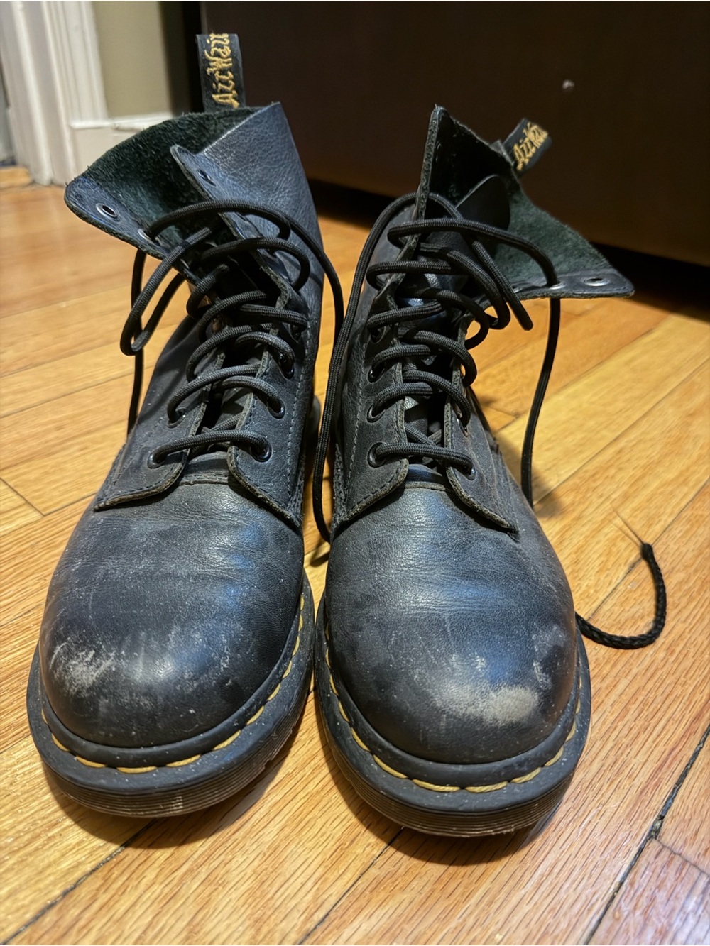 Dr. Martens Black Leather Lace-Up Ankle Boots